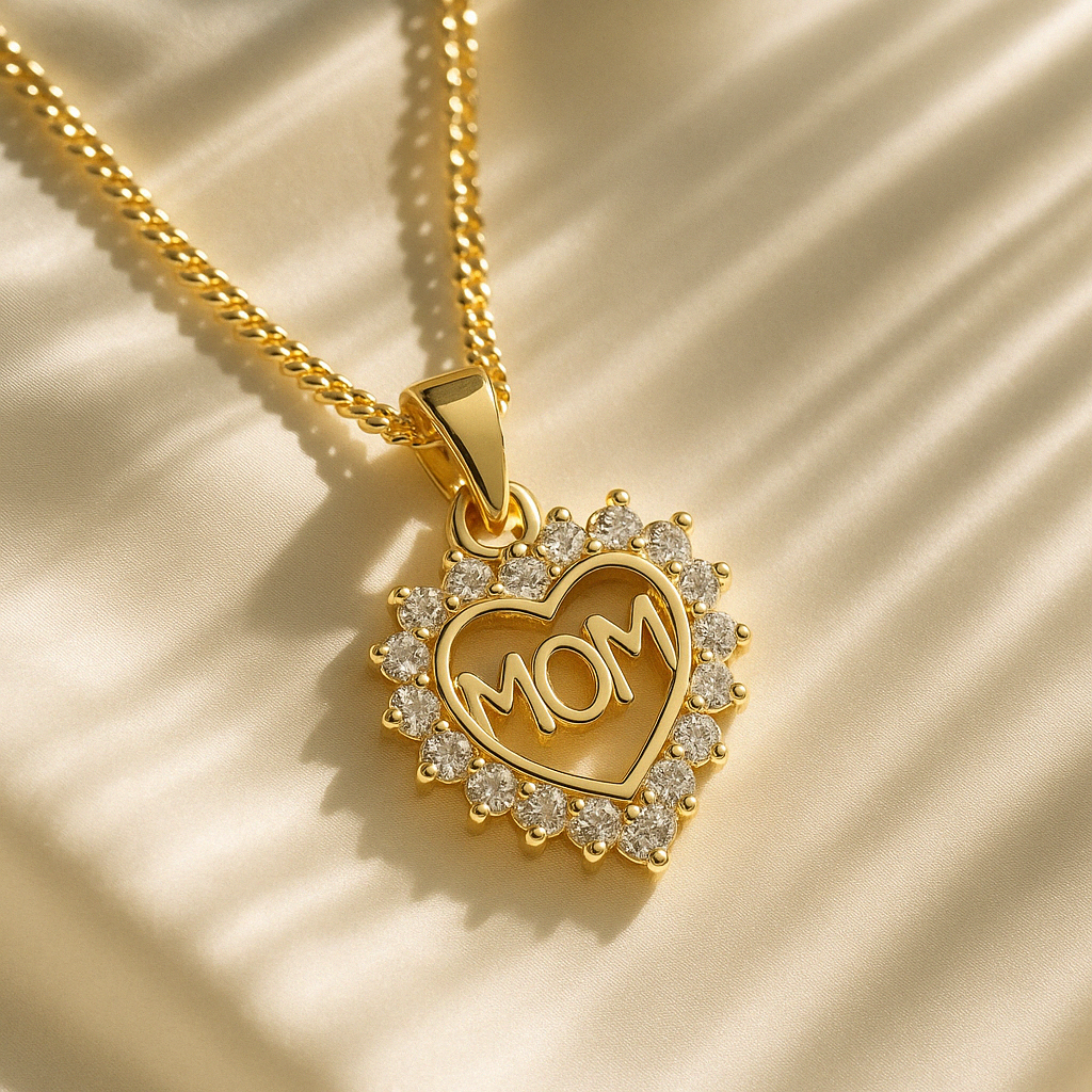 Elegant mother’s day jewelry gift with crystal halo