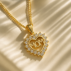 Elegant mother’s day jewelry gift with crystal halo