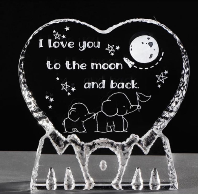 Crystal Heart for Mom