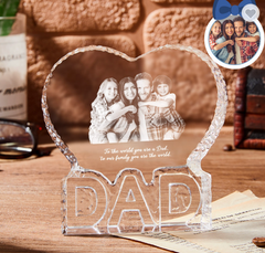 Crystal Heart for Dad