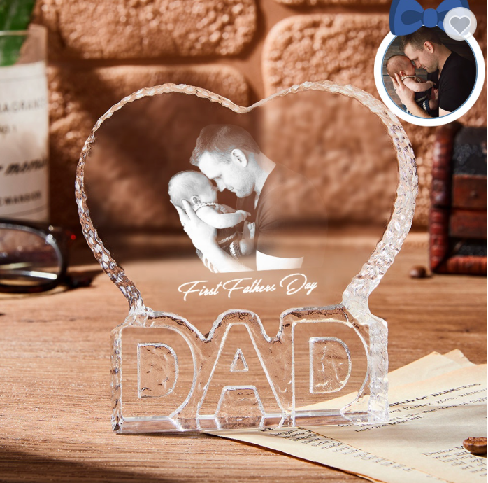 Crystal Heart for Dad
