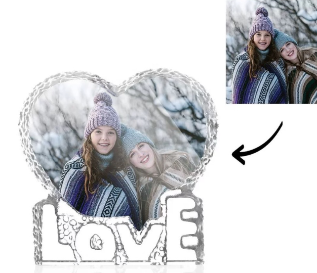 Crystal Heart with Love