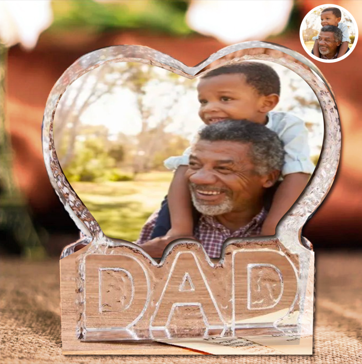 Crystal Heart for Dad