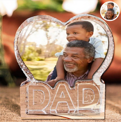 Crystal Heart for Dad