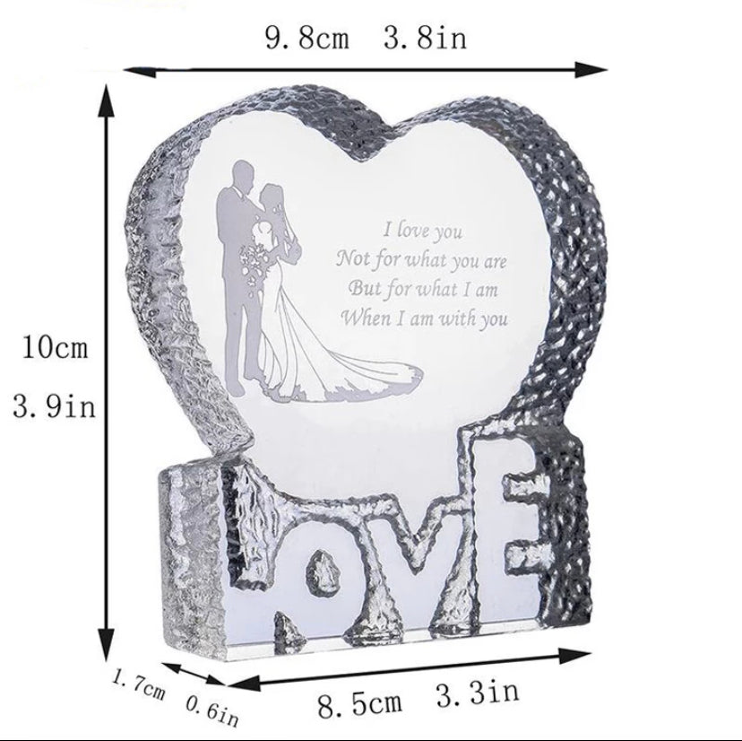 Crystal Heart with Love