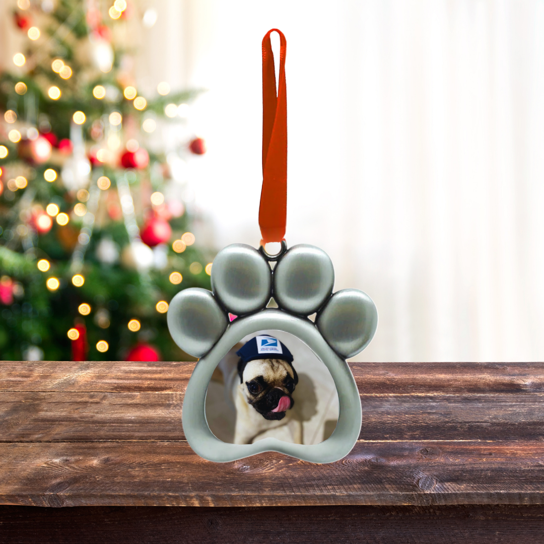 Paw Print Photo Ornament