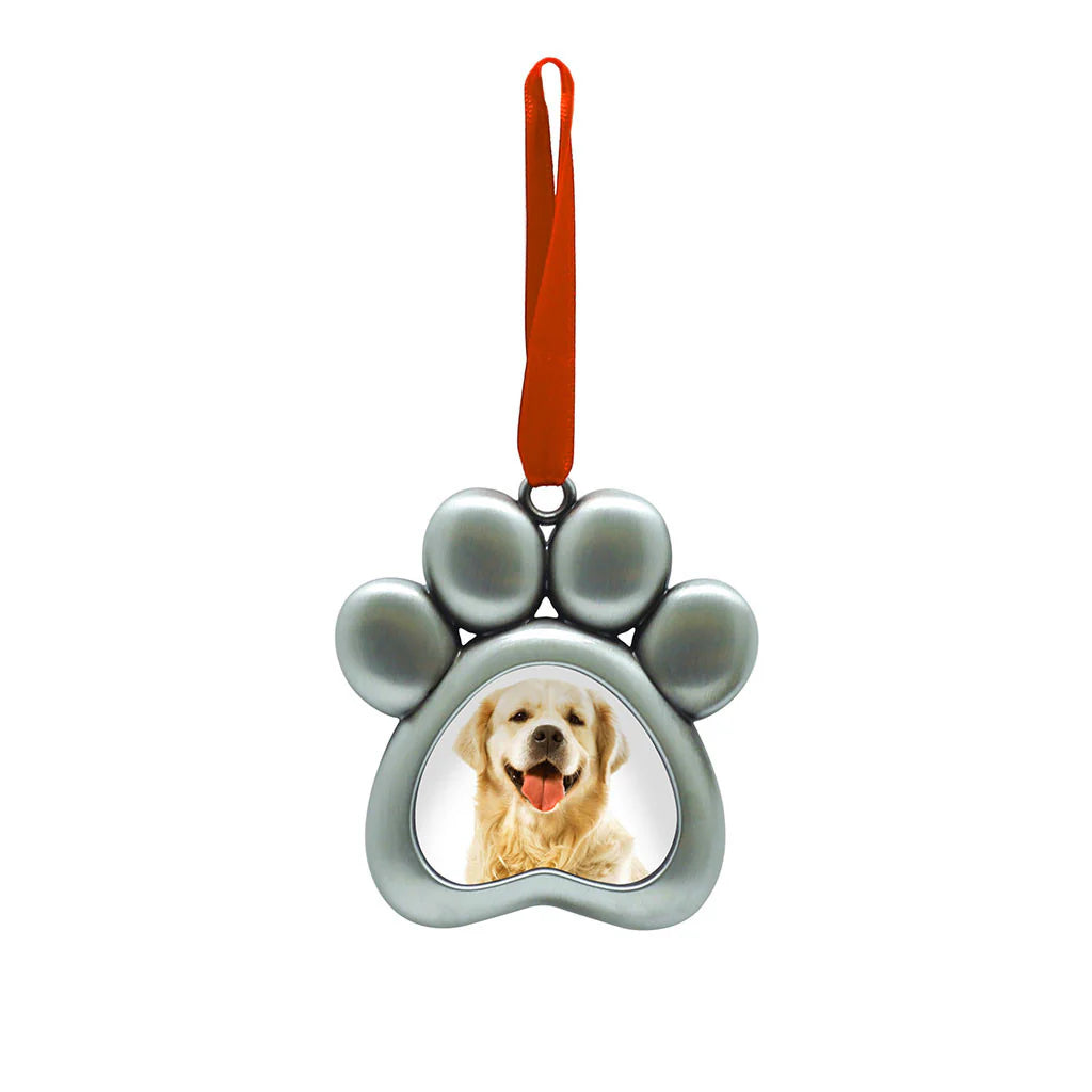 Paw Print Photo Ornament