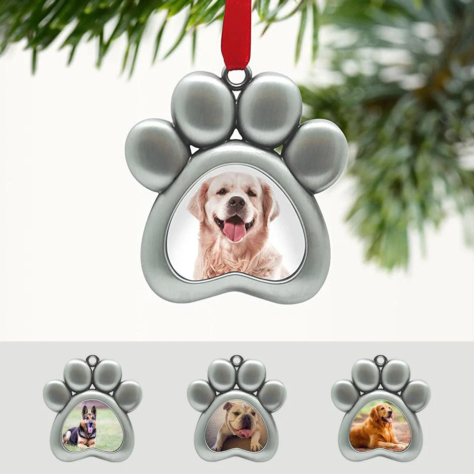 Paw Print Photo Ornament