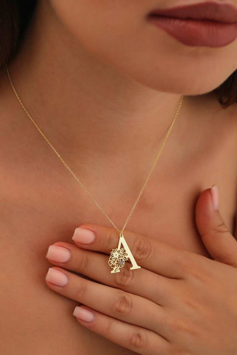 Personalized Jewelry Gold  Letter Neckless