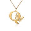 18k Butterfly Initial Necklace